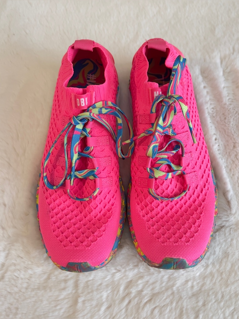 Nobull Allday Knit Neon Pink Swirl Sneakers